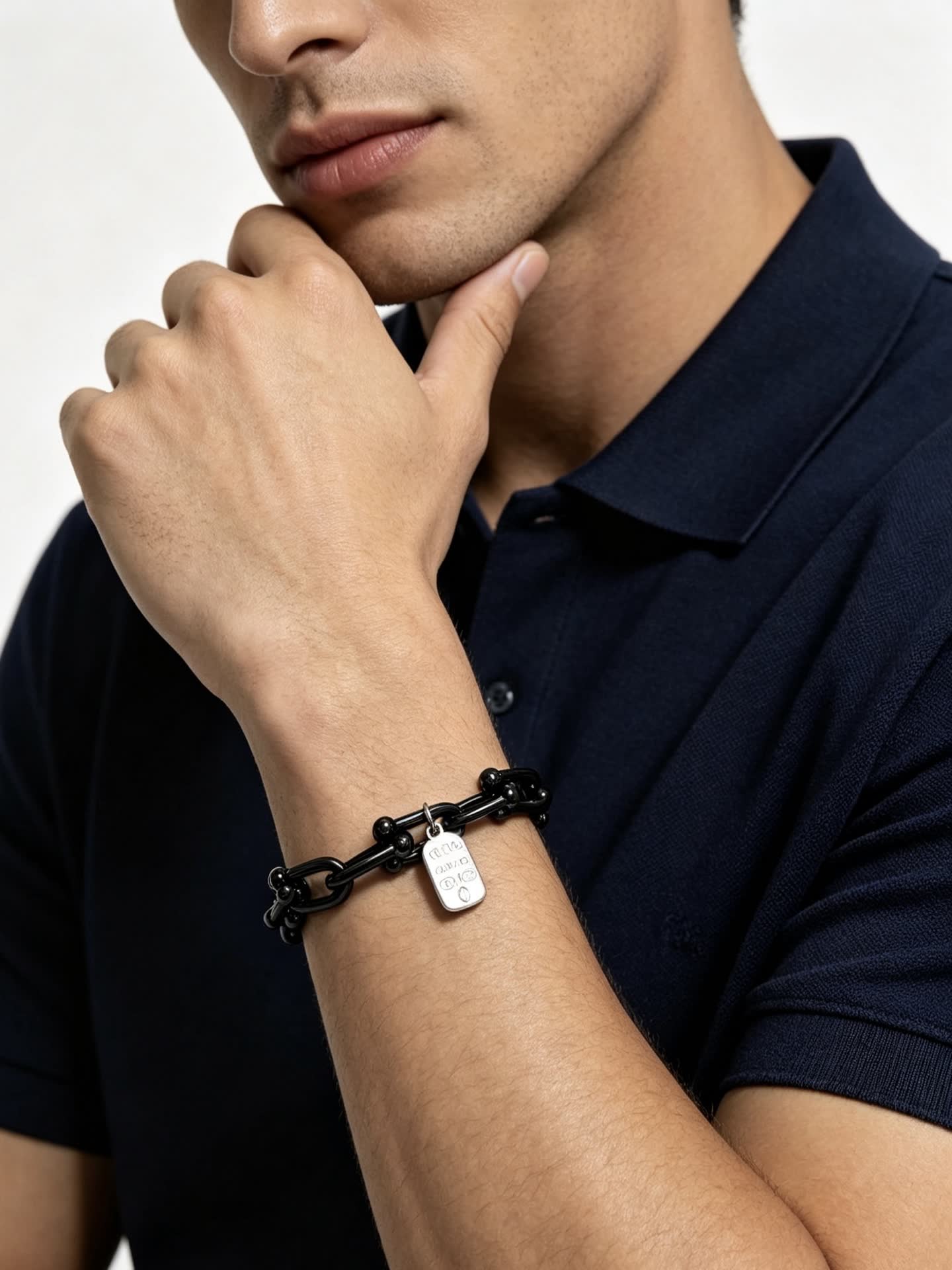 Tiffany & Co. Black Onyx Link Bracelet